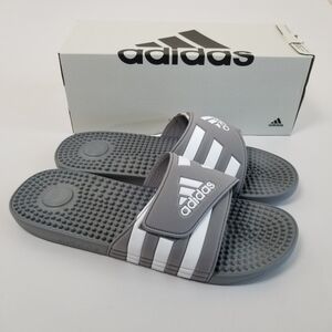 Adidas Addisage Slide Band Sandals Adjustable Size 17